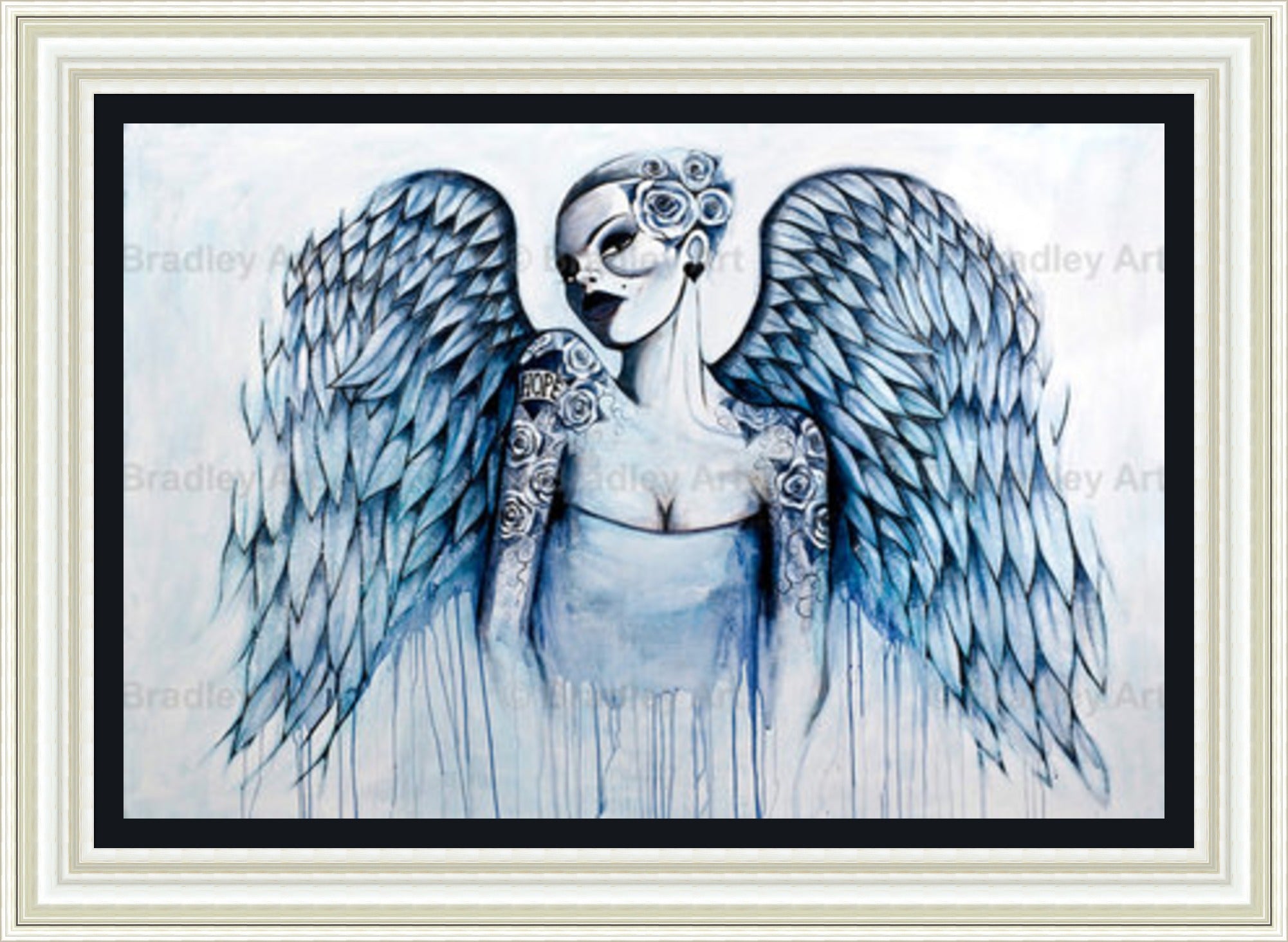 SOLD! Giclee print, Angel print, original painting, Angel Painting, Angel, high quality Canvas Print, Who Are These Angels XXXVIII